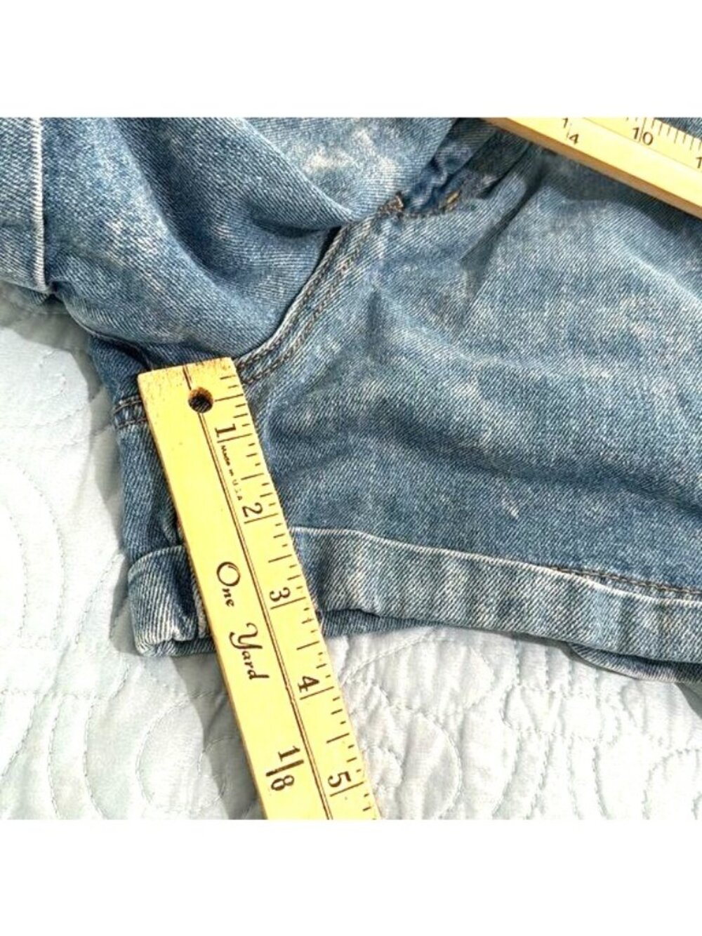 American Eagle Womens Denim High-Waisted Shorts Size 4 Blue - Picture 6 of 6